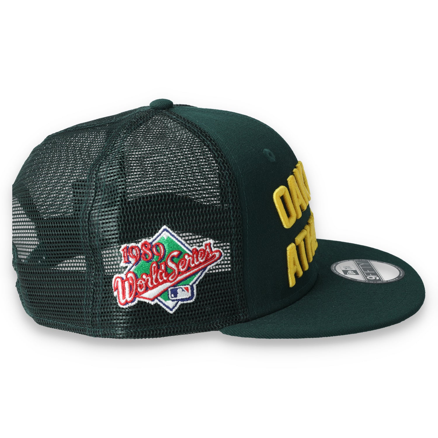 New Era Oakland Athletics Script 9FIFTY Trucker Snapback Hat