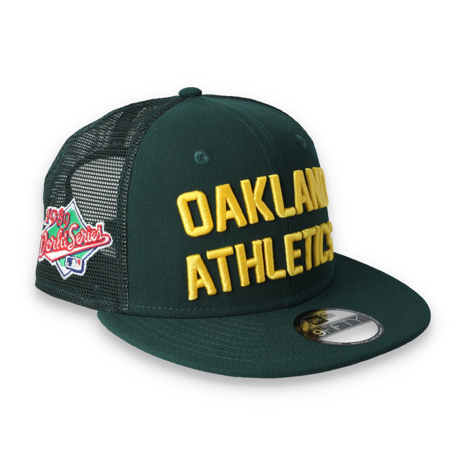 New Era Oakland Athletics Script 9FIFTY Trucker Snapback Hat