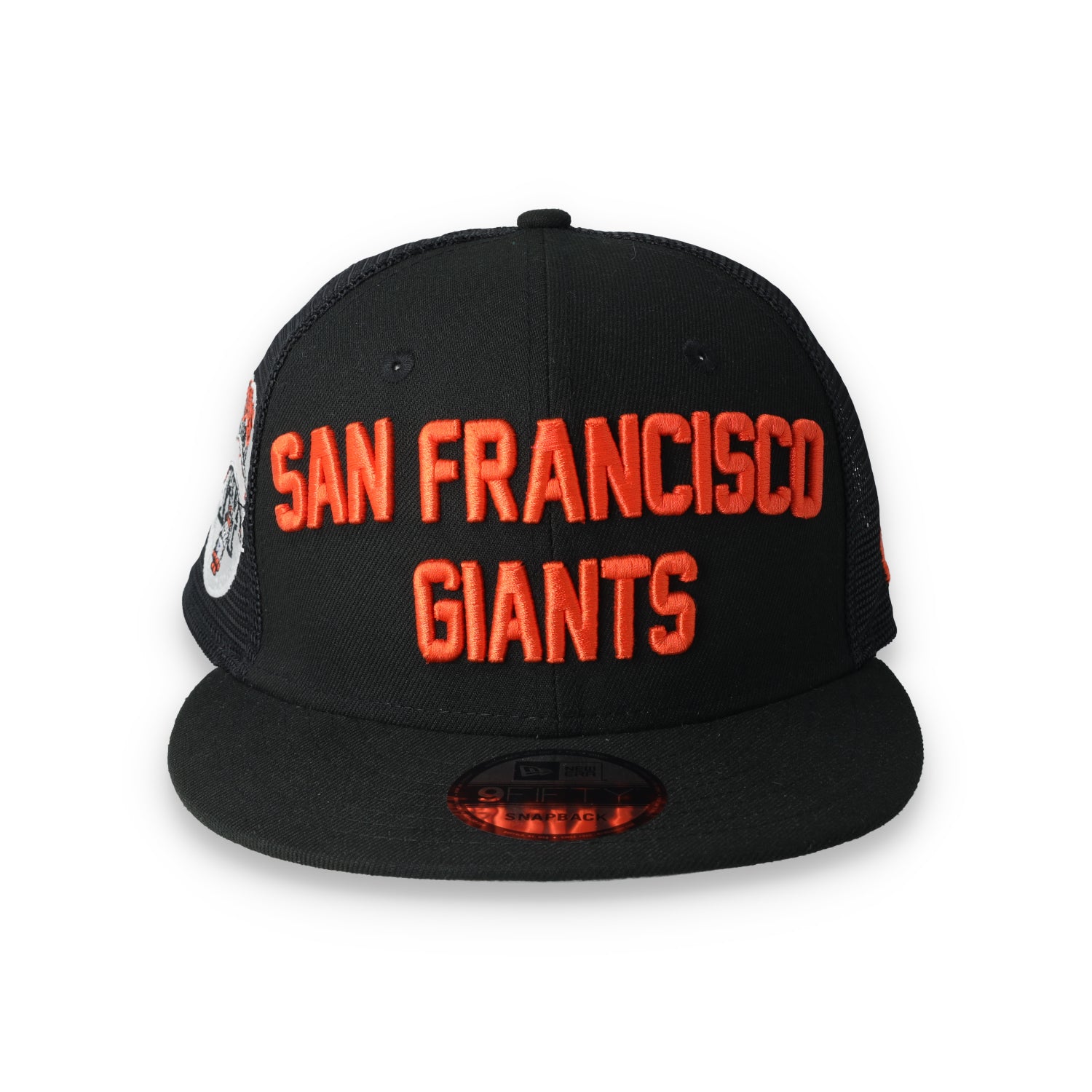 New Era San Francisco Giants Script 9FIFTY Trucker Snapback Hat