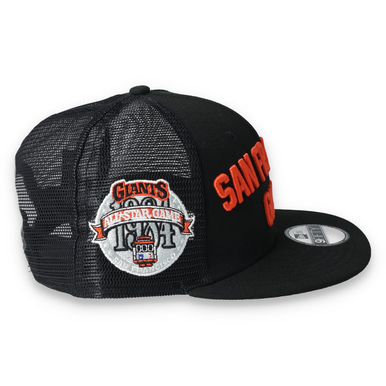 New Era San Francisco Giants Script 9FIFTY Trucker Snapback Hat