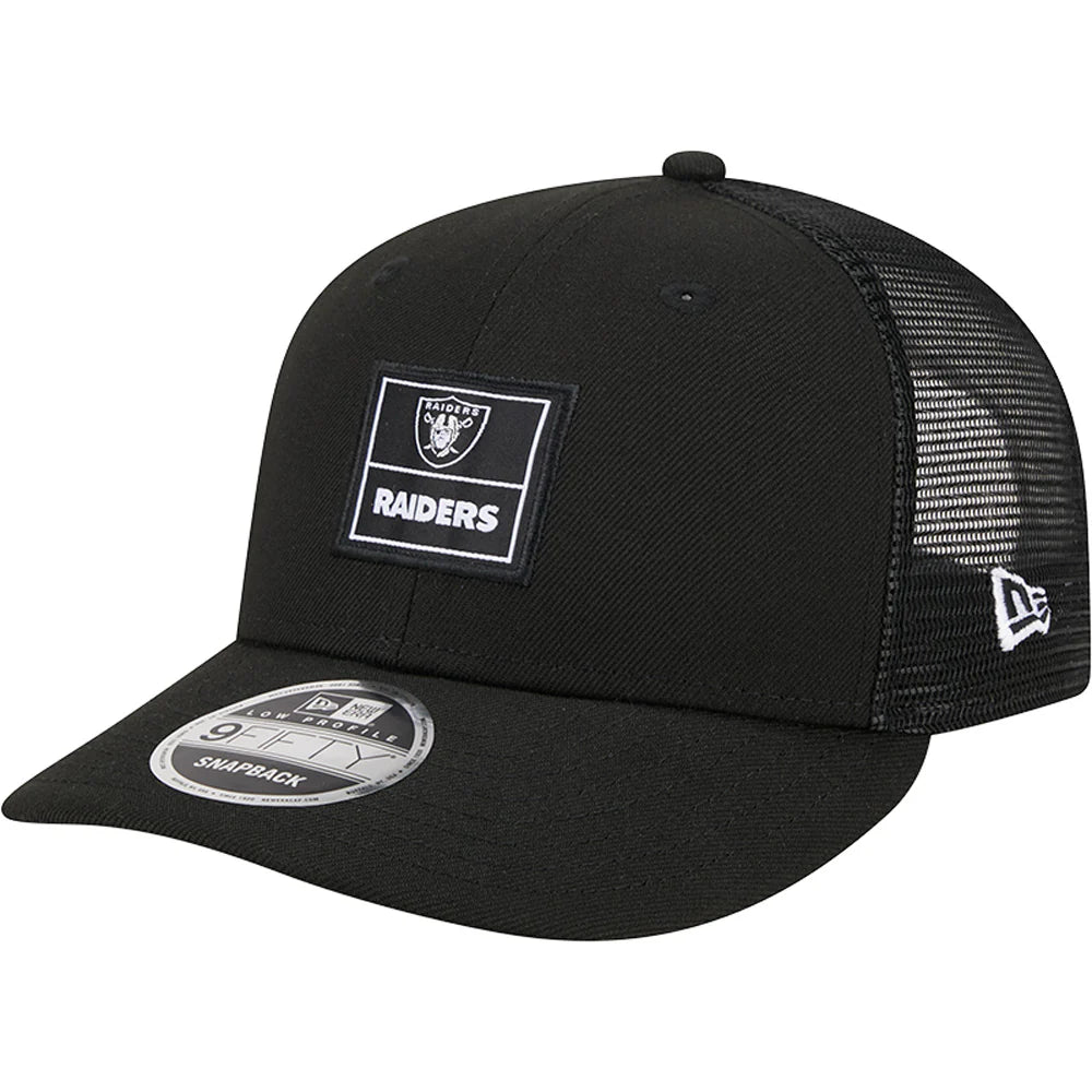 New Era Las Vegas Raiders Label Low Profile 9FIFTY Trucker Snapback Hat
