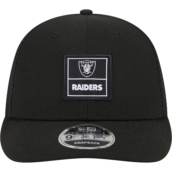 New Era Las Vegas Raiders Label Low Profile 9FIFTY Trucker Snapback Hat