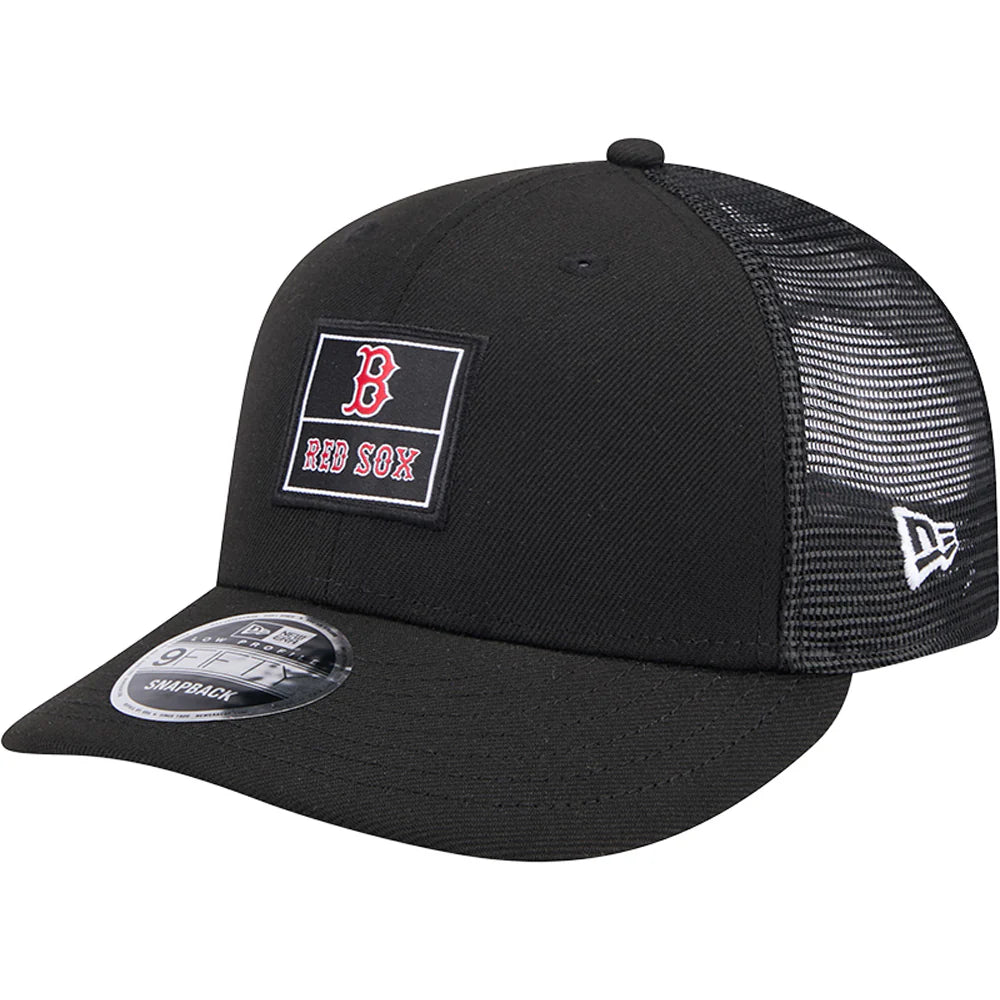 New Era Boston Red Sox Label Low Profile 9FIFTY Trucker Snapback Hat