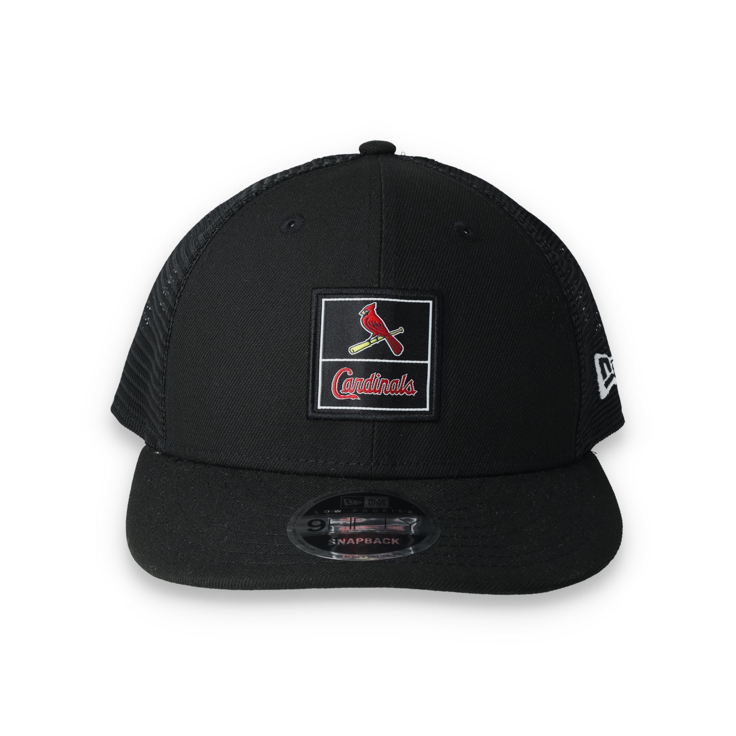 New Era St Louis Cardinals Label Low Profile 9FIFTY Trucker Snapback Hat