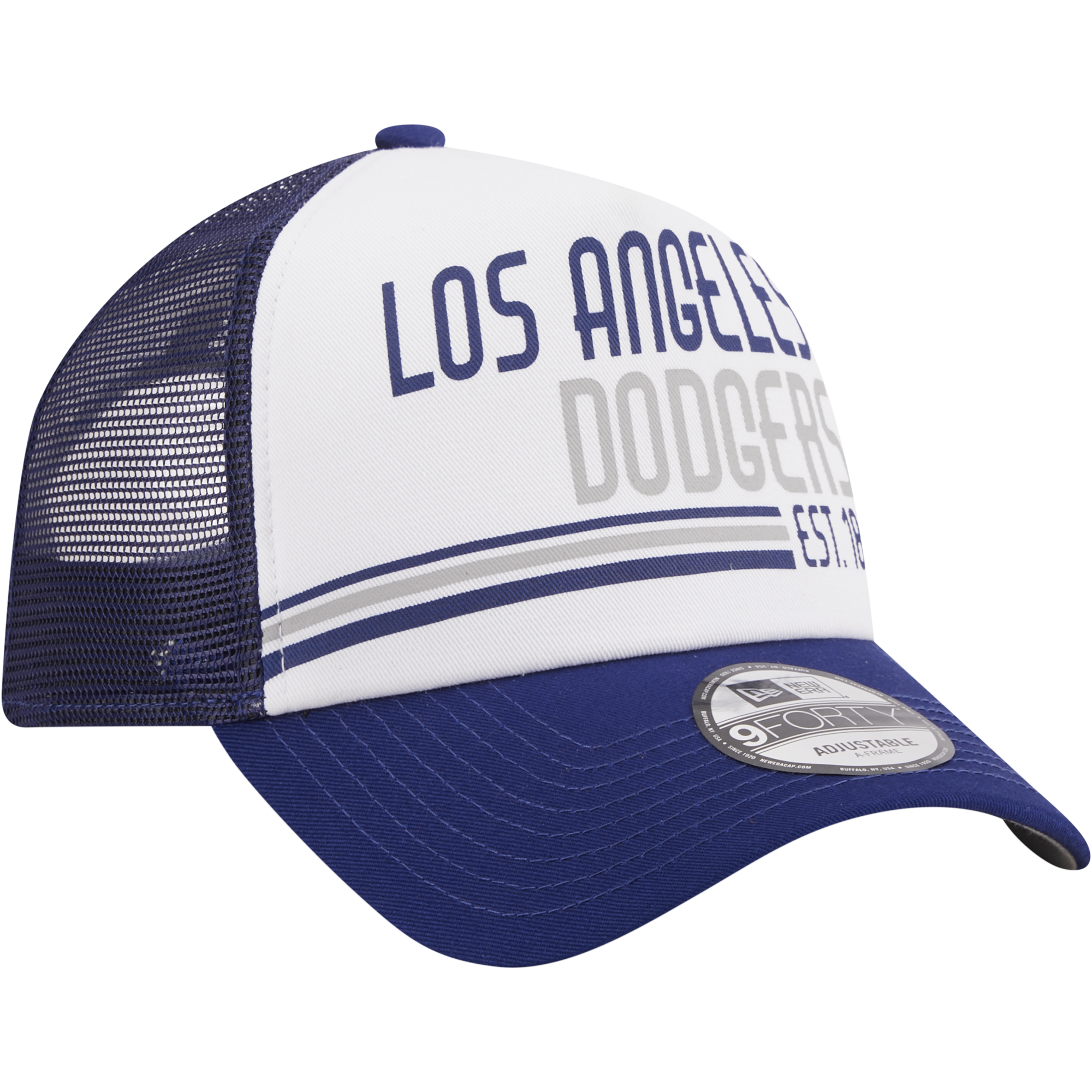 New Era Los Angeles Dodgers A Frame Stacked Trucker Cap