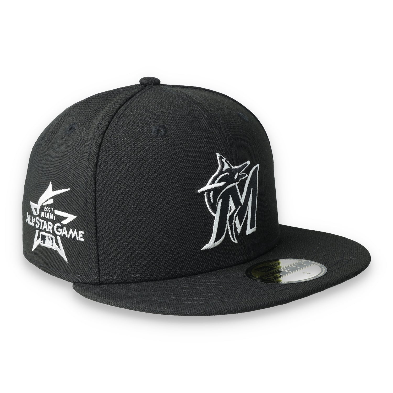 New Era Miami Marlins Side Patch 2017 All Star 59Fifty Fitted-Black/White