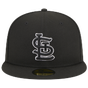 NEW ERA ST. LOUIS CARDINALS 2006 WORLD SERIES SIDE PATCH FITTED 59FIFTY-BLACK AND WHITE