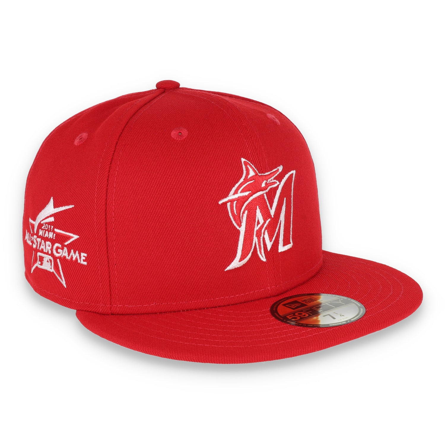 New Era Miami Marlins Side Patch 2017 All Star 59Fifty Fitted-Red/White