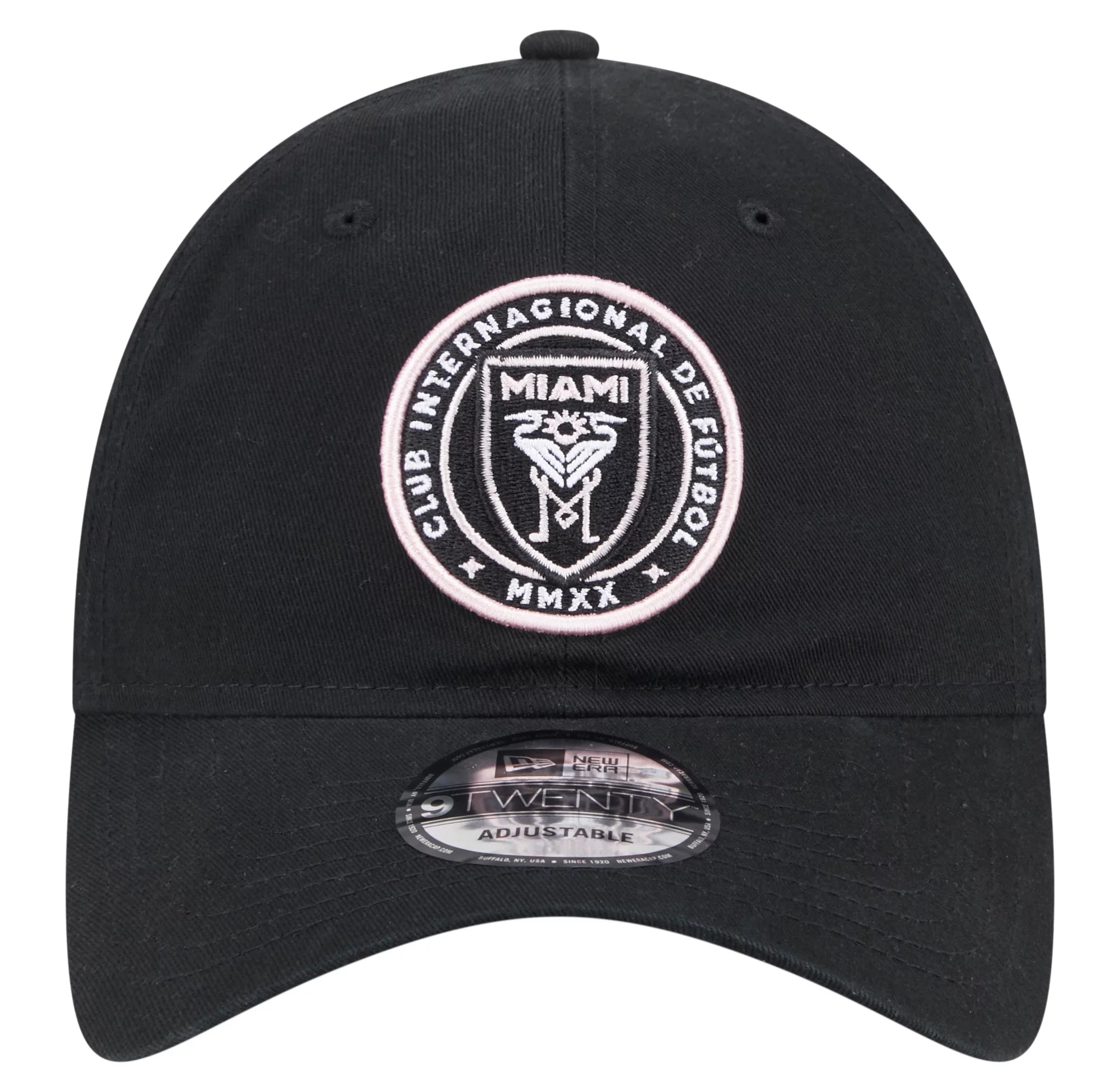 New Era Inter Miami Crest Logo 9TWENTY Adjustable Hat-Black