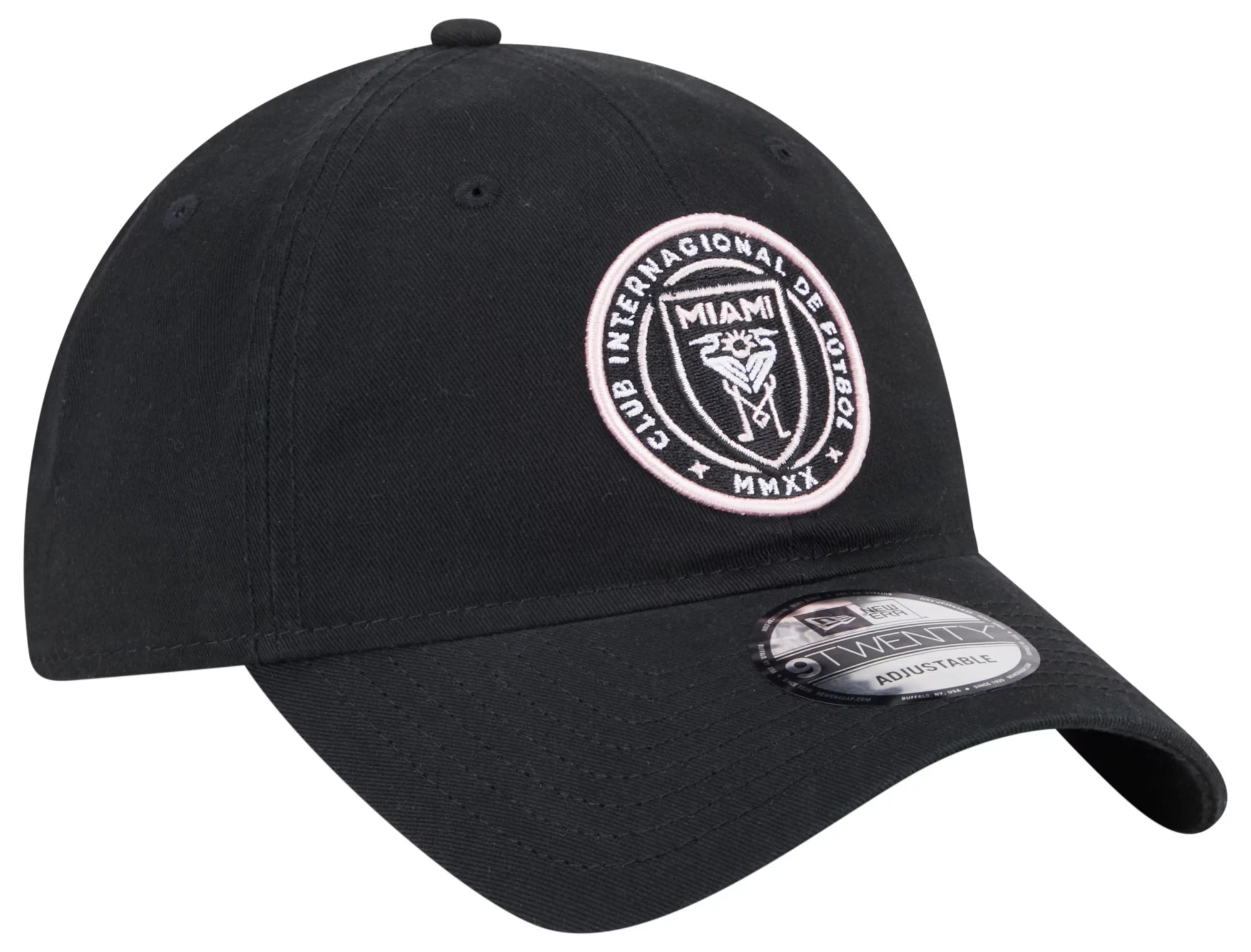 New Era Inter Miami Crest Logo 9TWENTY Adjustable Hat-Black