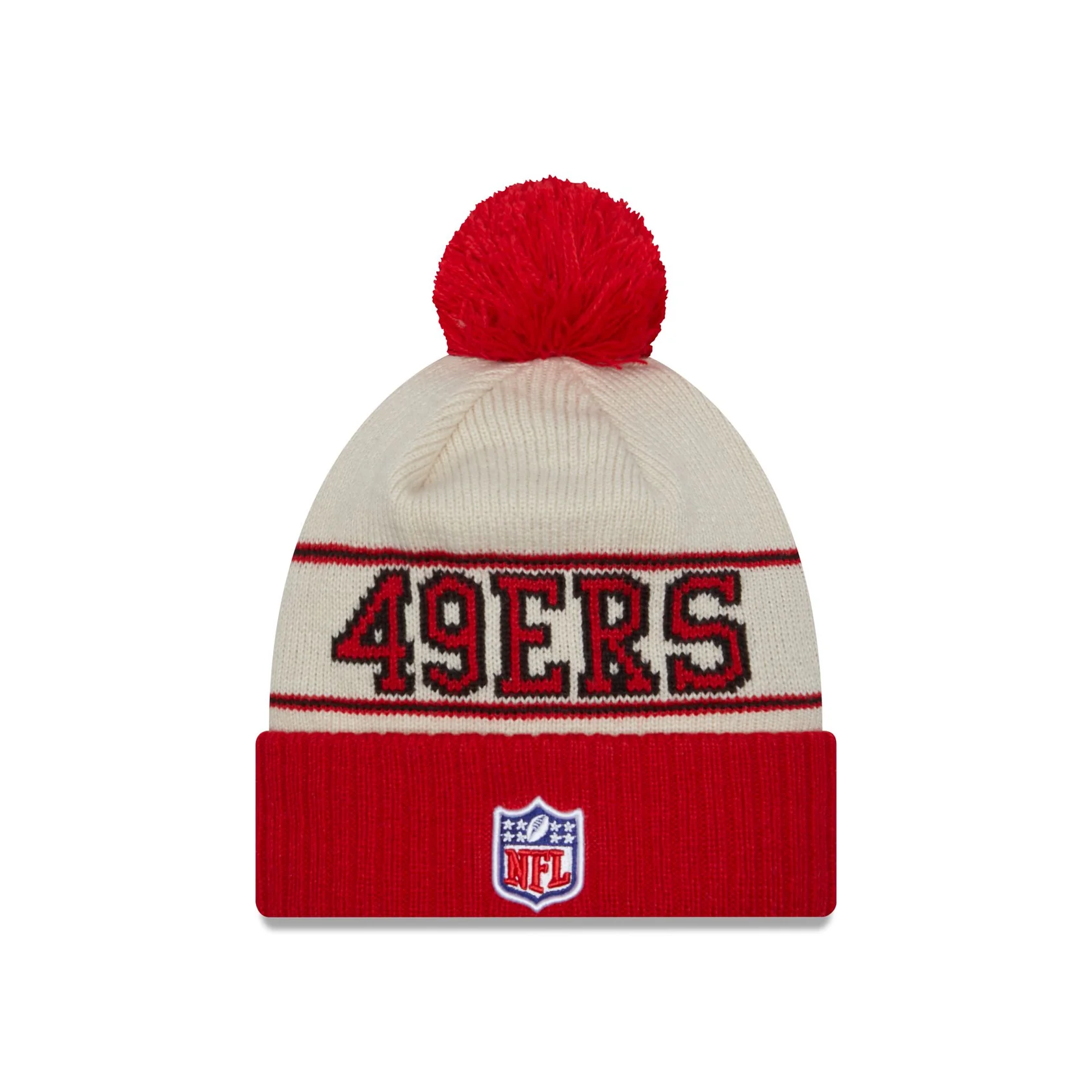New Era San Francisco 49ers Cold Weather Historic Pom Knit 2023