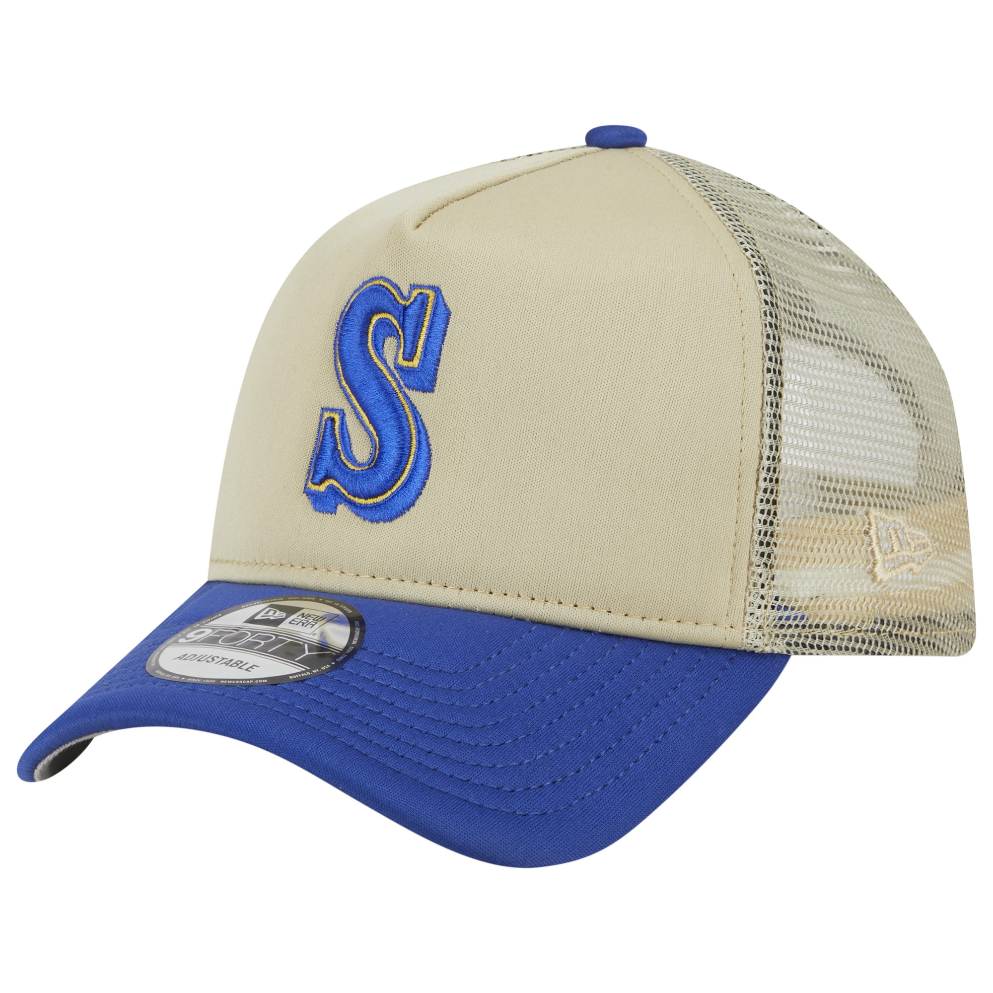 New Era Seattle Mariners All Day 9Forty A-Frame Trucker-Tan/Blue