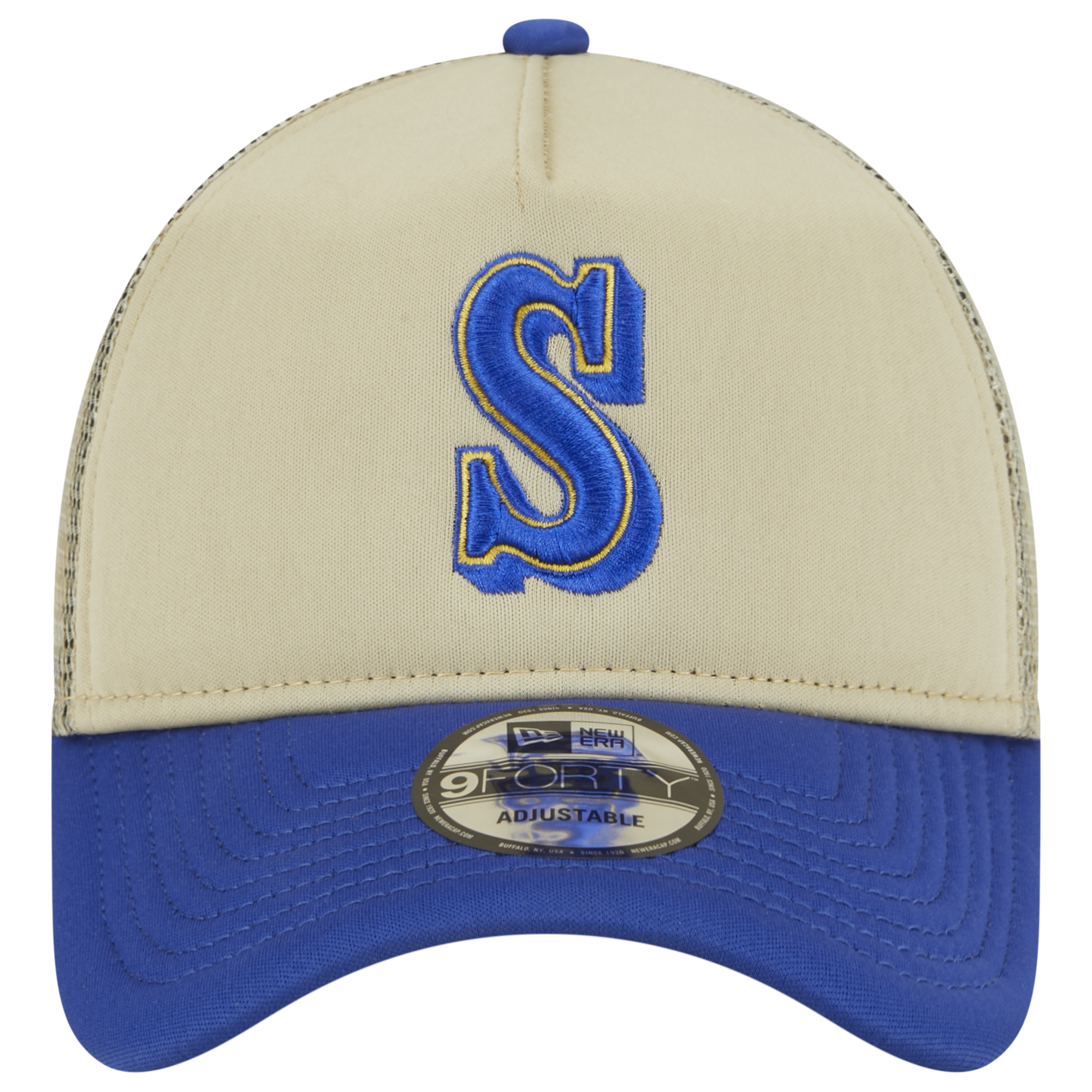 New Era Seattle Mariners All Day 9Forty A-Frame Trucker-Tan/Blue