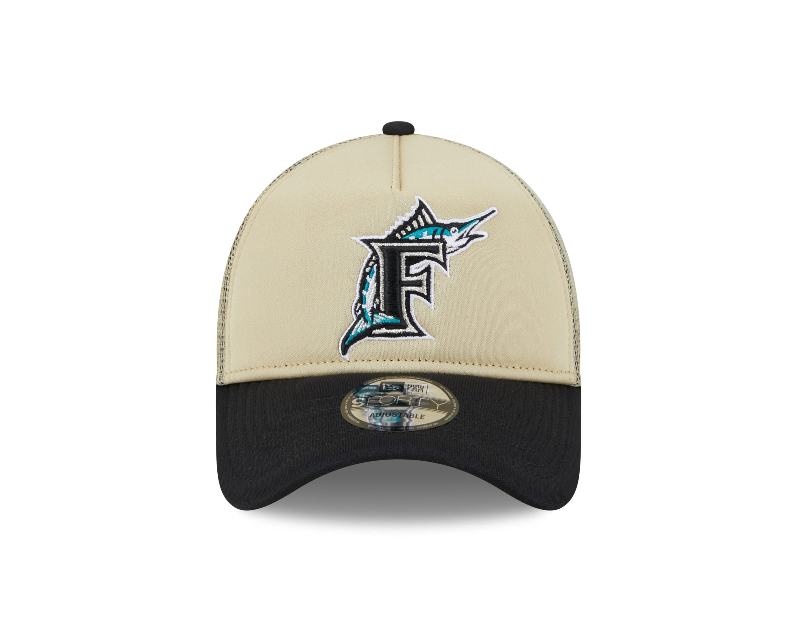 New Era Florida Marlins All Day 9Forty A-Frame Trucker-Tan/Black