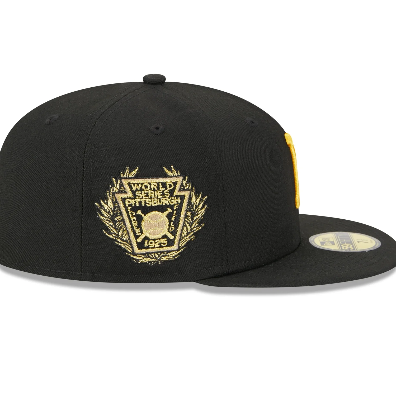 New Era Pittsburgh Pirates Laurel 1925 World Series Side Patch 59fifty Fitted Cap-Black