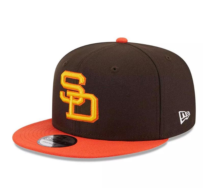 New Era San Diego Padres Retro 9FIFTY Snapback Hat-Brown/Orange