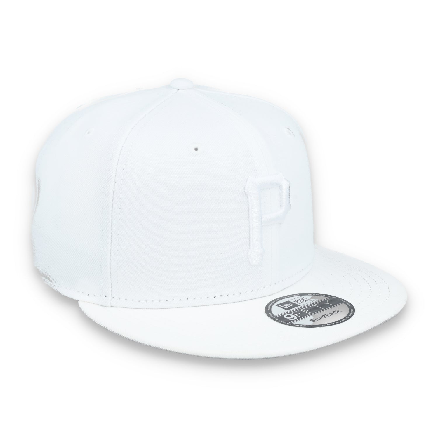 New Era Pittsburgh Pirates White on White 9FIFTY Snapback Hat-