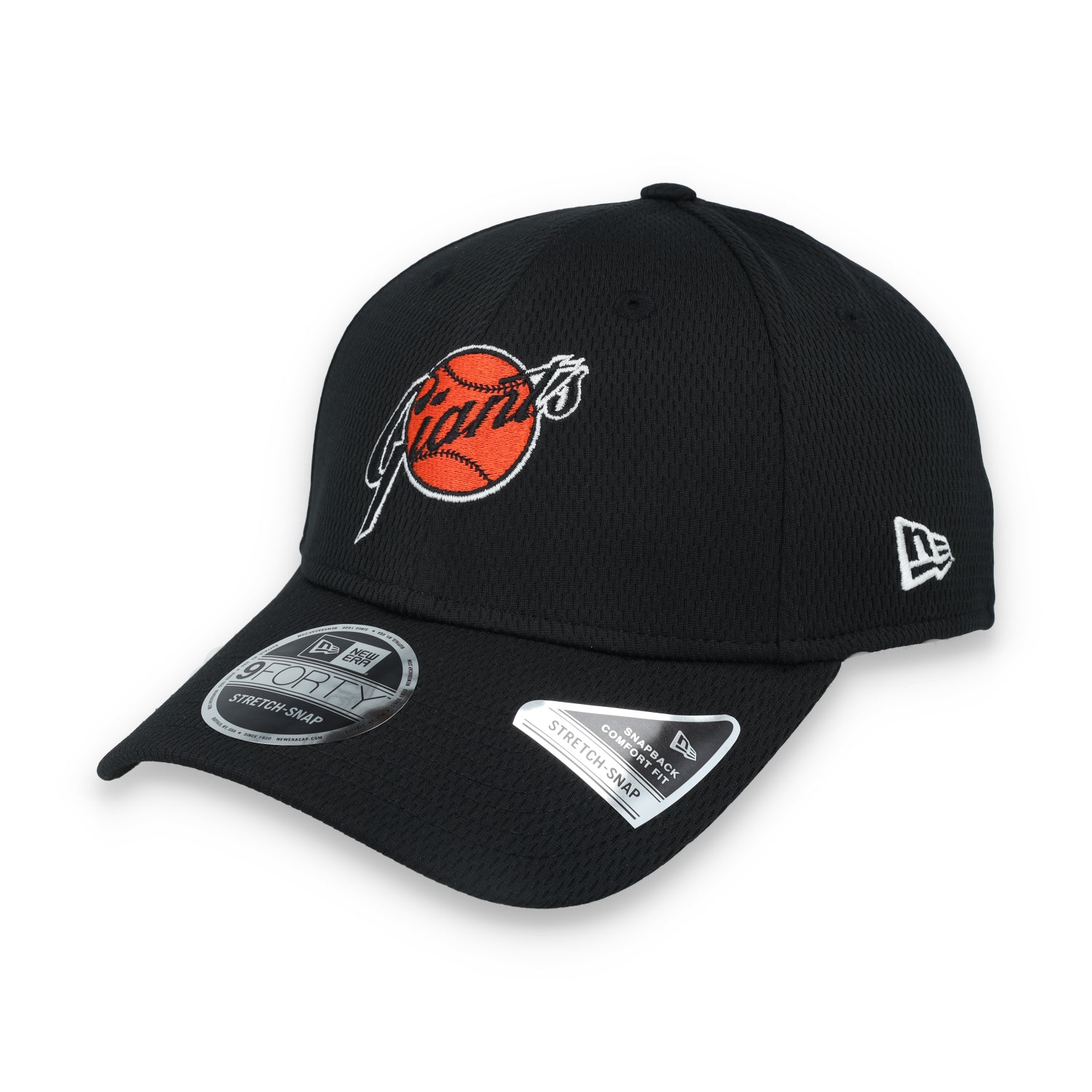 New Era San Francisco Giants Clubhouse "GIANTS" 9FORTY Stretch-Snap Hat-Black