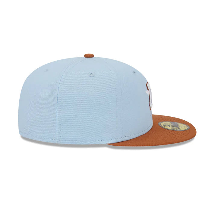 New Era Houston Astros Color Pack 59FIFTY Fitted Hat-Light Blue/Rust Orange