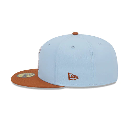 New Era Los Angeles Angels Color Pack 59FIFTY Fitted Hat-Light Blue/Rust Orange