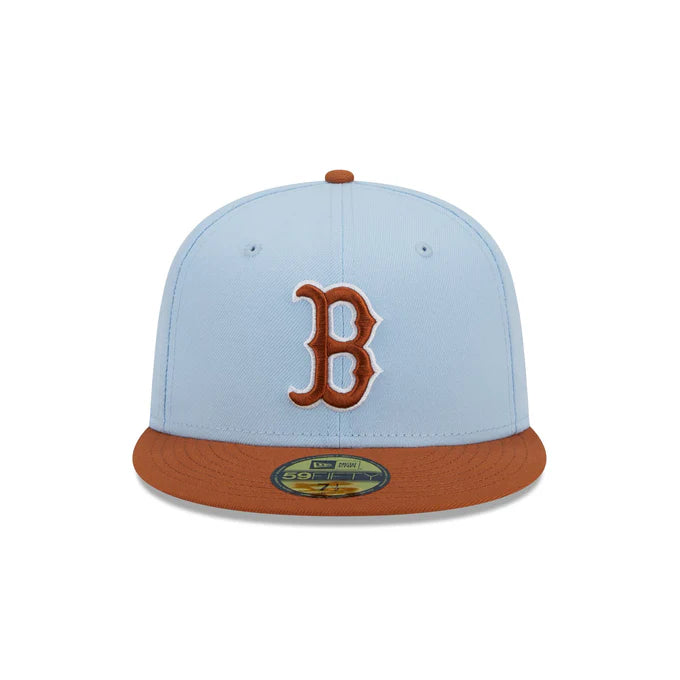 New Era Boston Red Sox Color Pack 59FIFTY Fitted Hat-Light Blue/Rust Orange