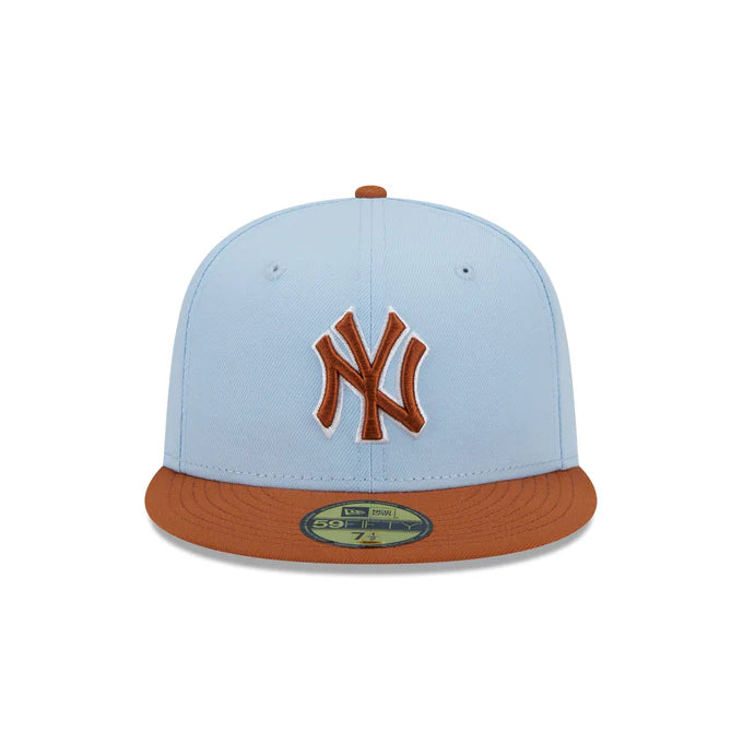 New Era New York Yankees Color Pack 59FIFTY Fitted Hat-Light Blue/Rust Orange