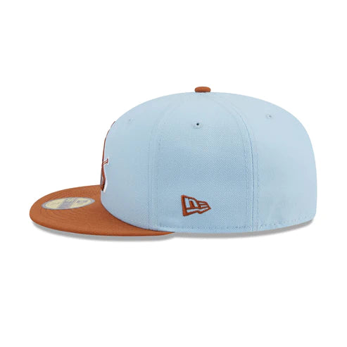 New Era St. Louis Cardinals Color Pack 59FIFTY Fitted Hat-Light Blue/Rust Orange