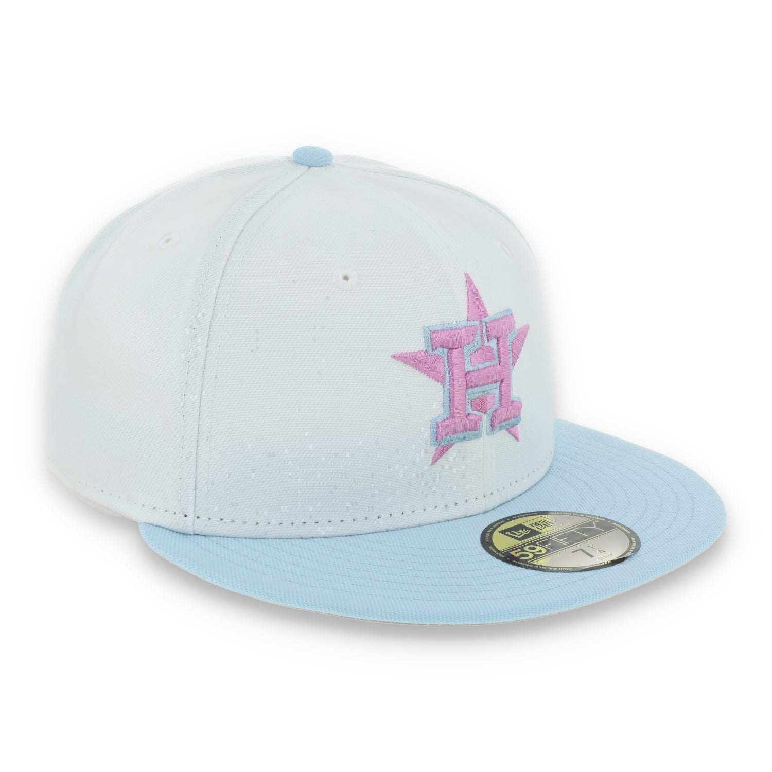 New Era Houston Astros Color Pack 59FIFTY Fitted Hat-White/Light Blue /Pink