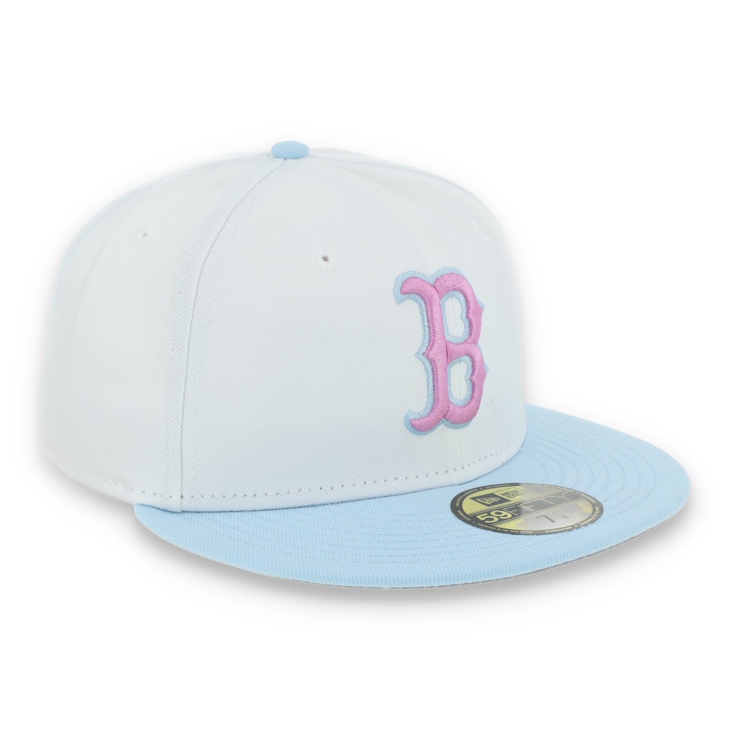 New Era Pittsburgh Pirates Color Pack 59FIFTY Fitted Hat-White/Light Blue /Pink