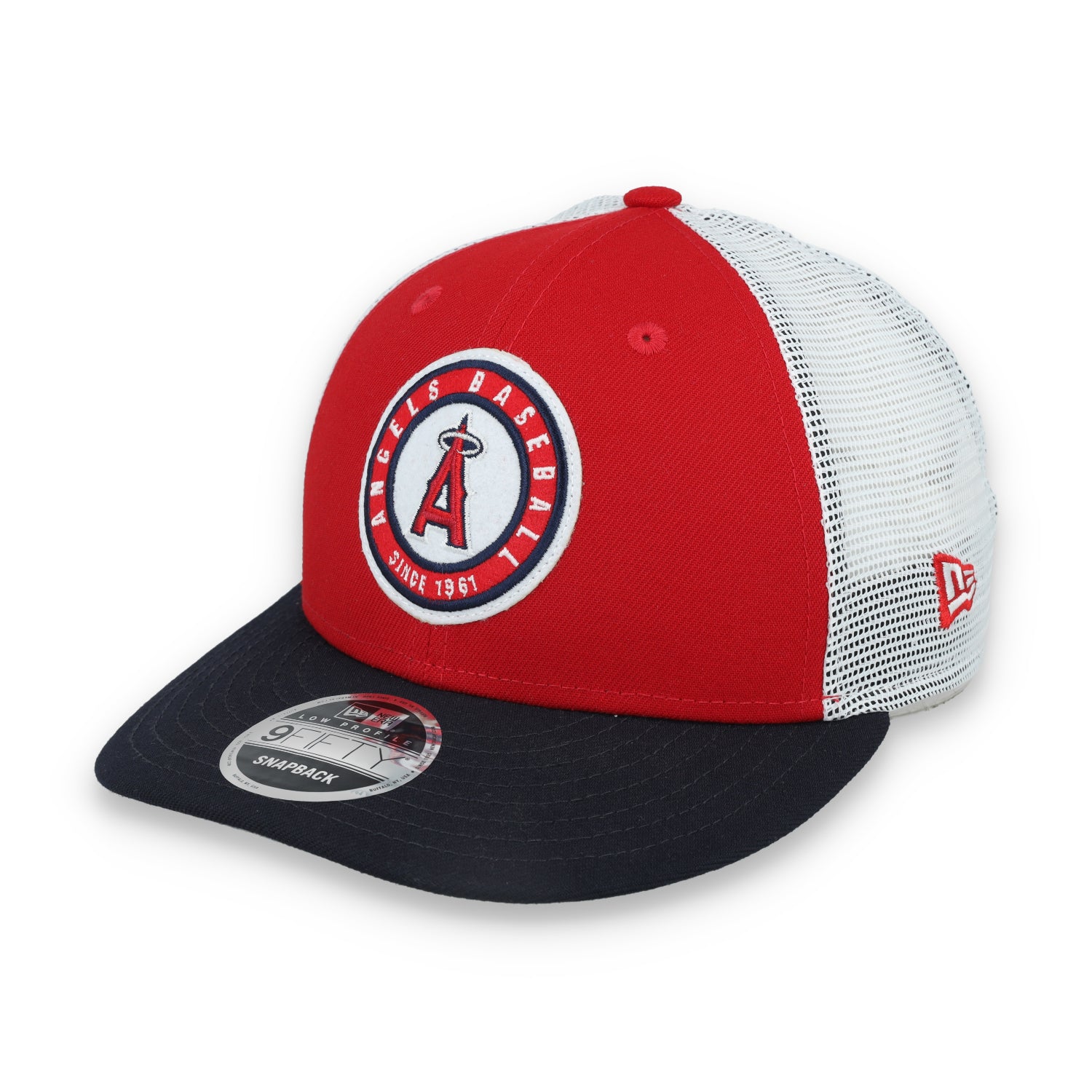 New Era Los Angels Angels Throwback Low Profile 9FIFTY Trucker Snapback Hat