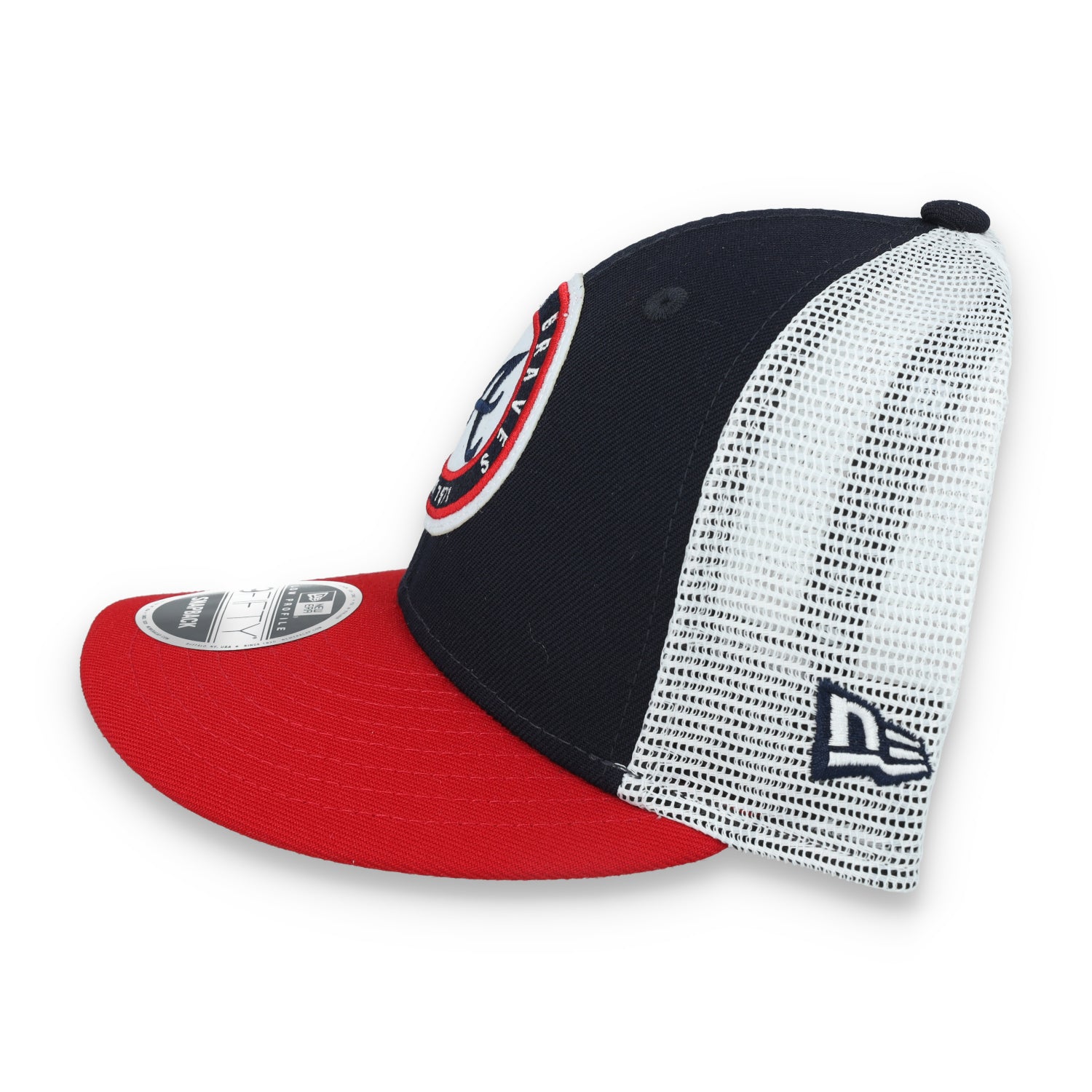 New Era Atlanta Braves Throwback Low Profile 9FIFTY Trucker Snapback Hat