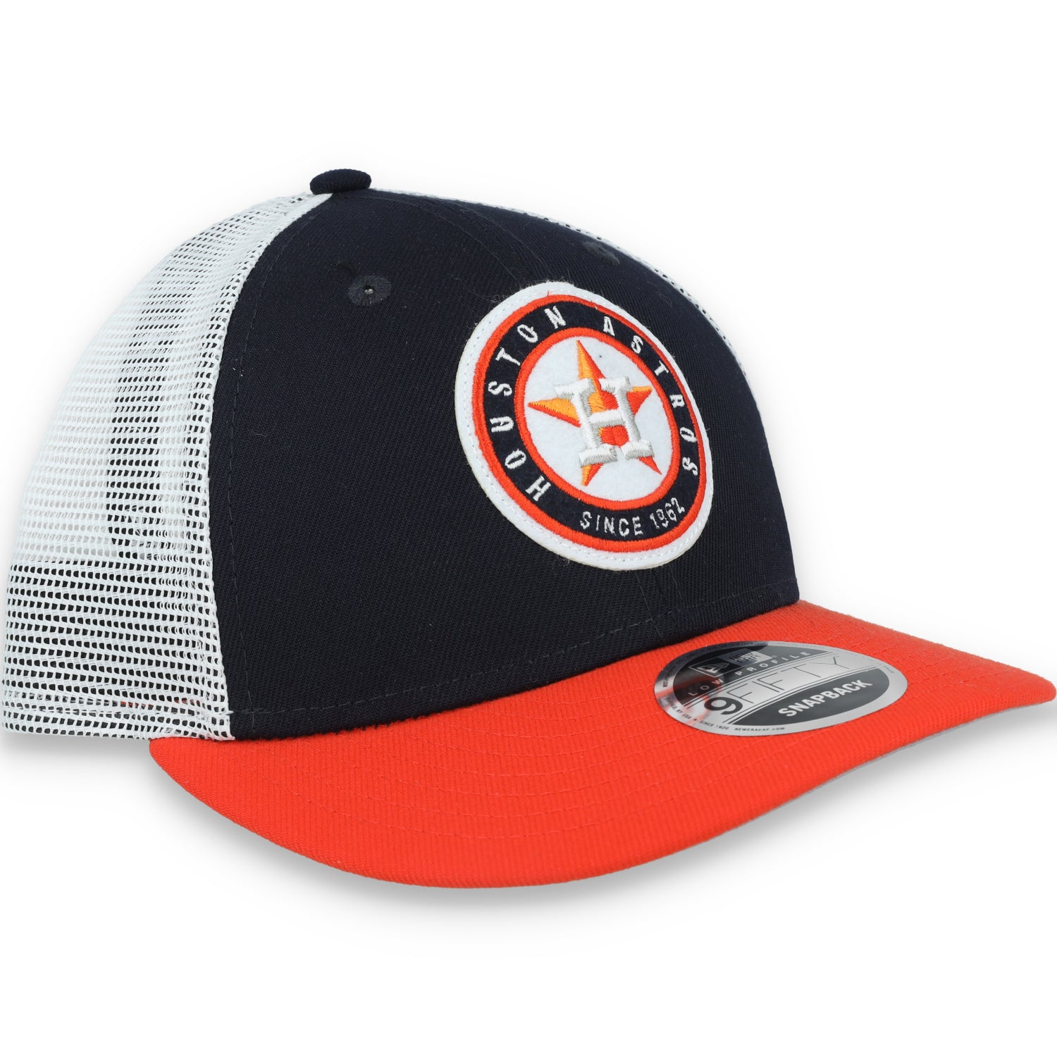 New Era Houston Astros Throwback Low Profile 9FIFTY Trucker Snapback Hat