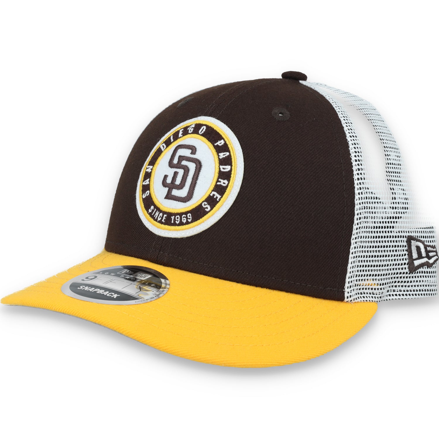 New Era San Diego Padres Throwback Low Profile 9FIFTY Trucker Snapback Hat