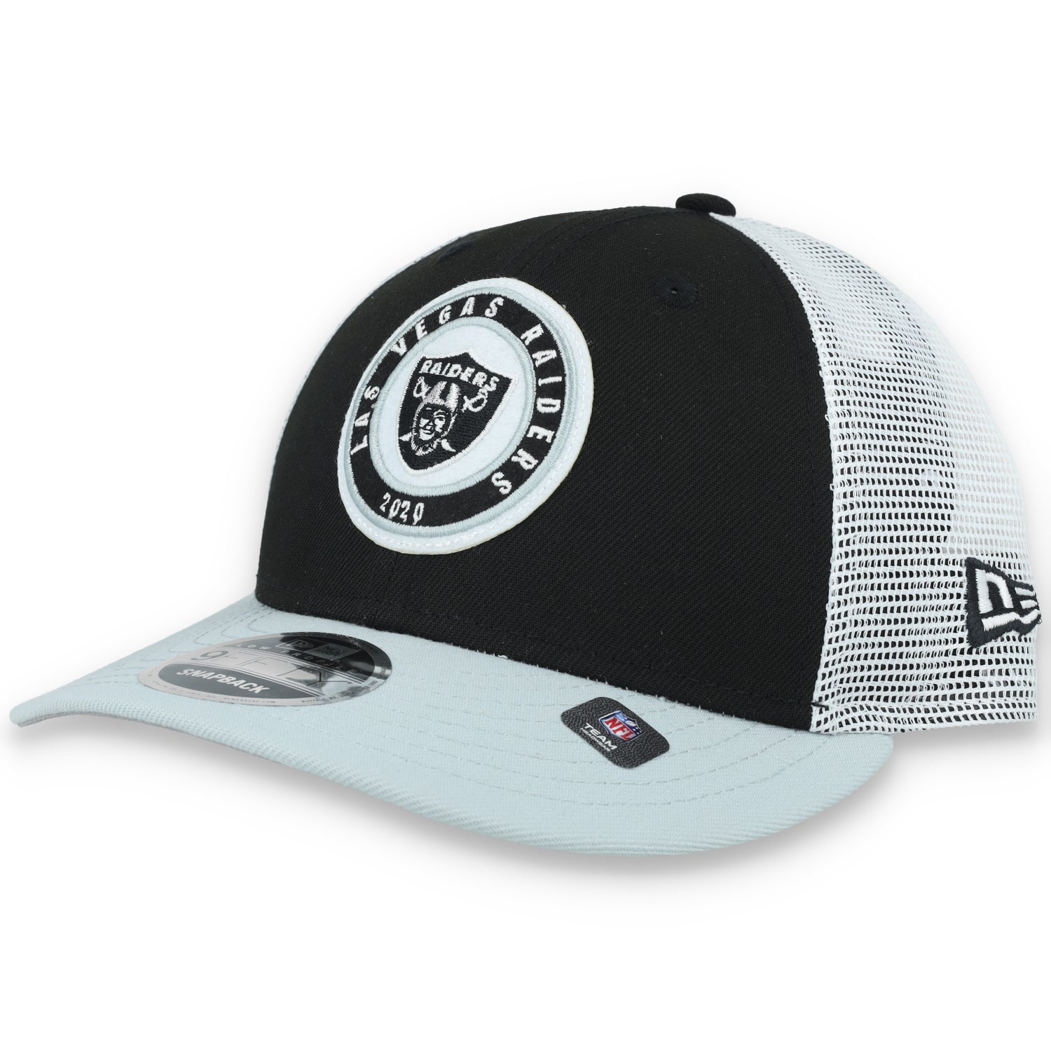 New Era Las Vegas Raiders Throwback Low Profile 9FIFTY Trucker Snapback Hat