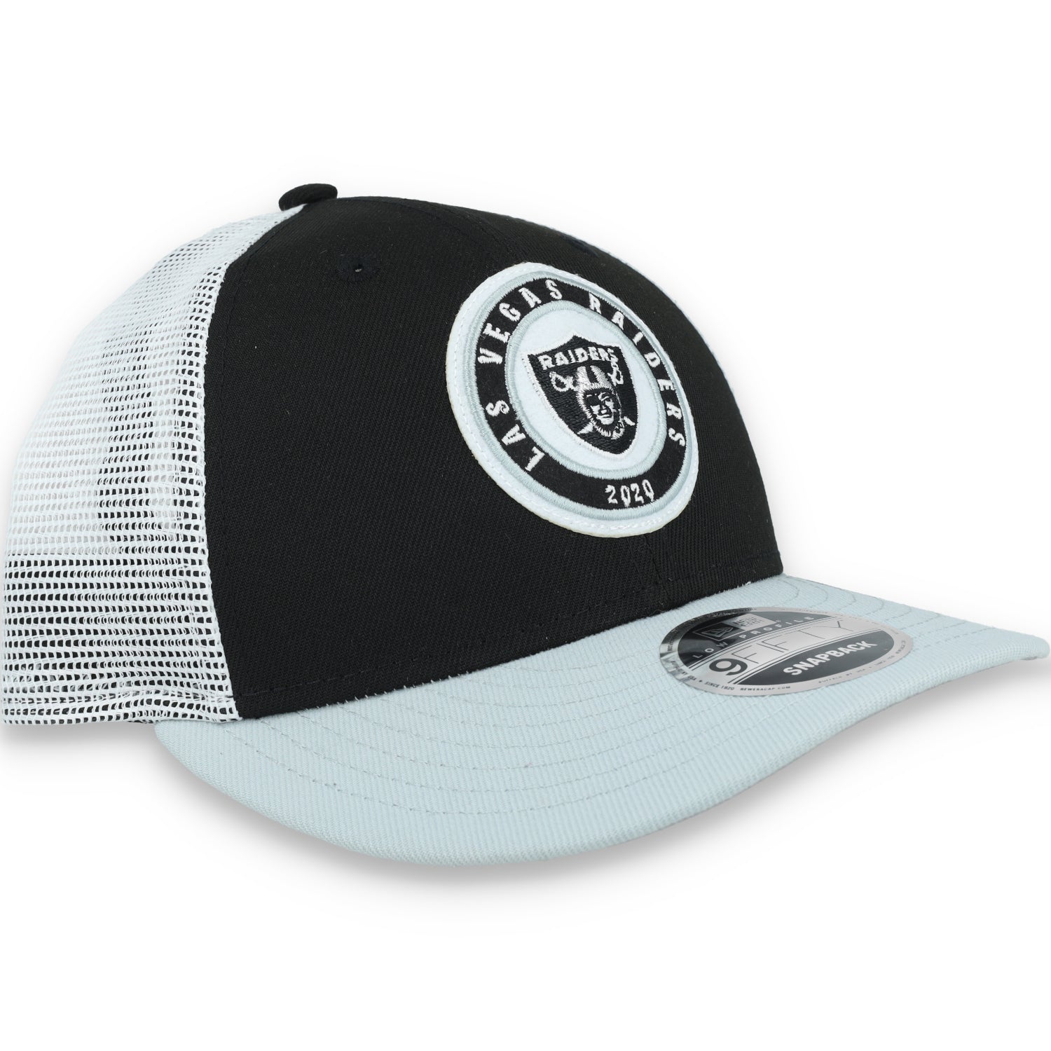 New Era Las Vegas Raiders Throwback Low Profile 9FIFTY Trucker Snapback Hat