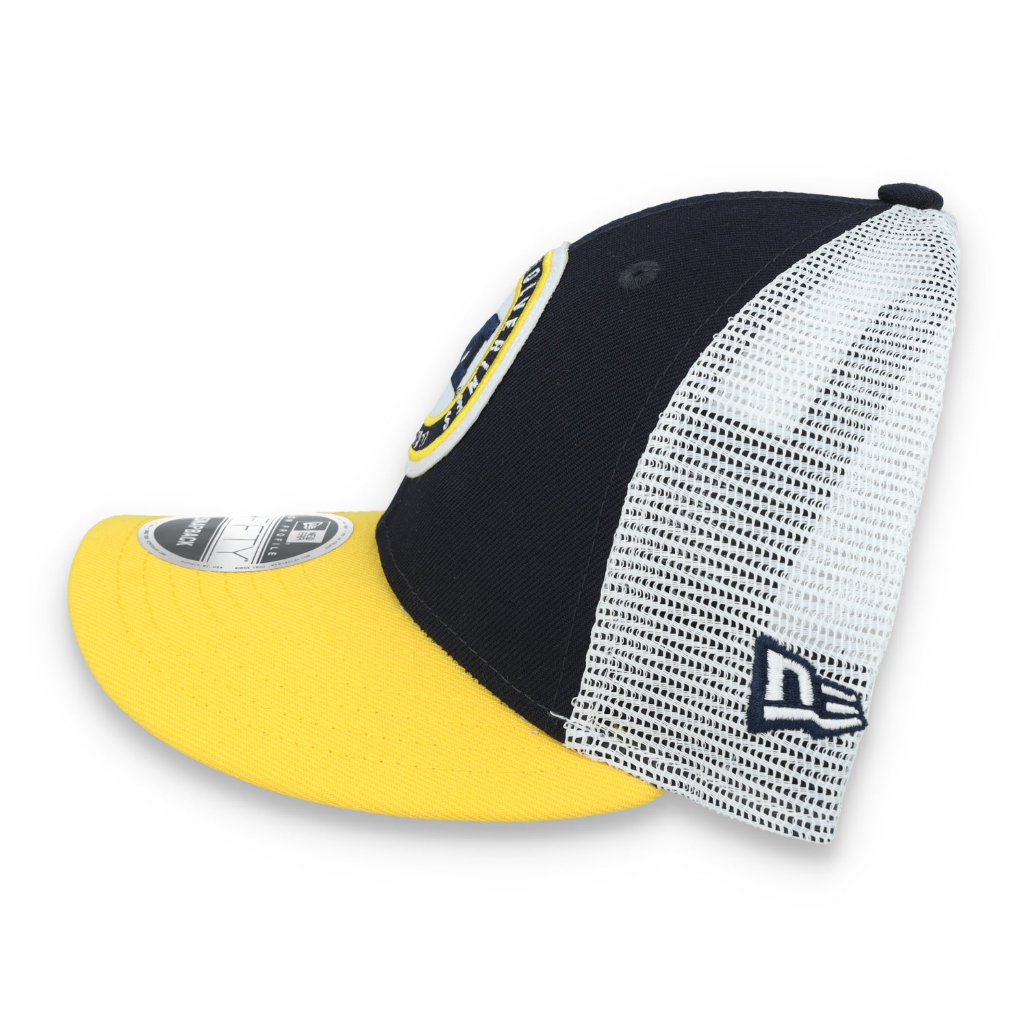 New Era Michigan Wolverines Throwback Low Profile 9FIFTY Trucker Snapback Hat