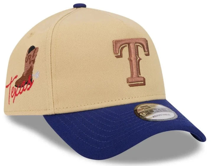 New Era Texas Rangers City Sidepatch A-Frame 9FORTY Adjustable Hat