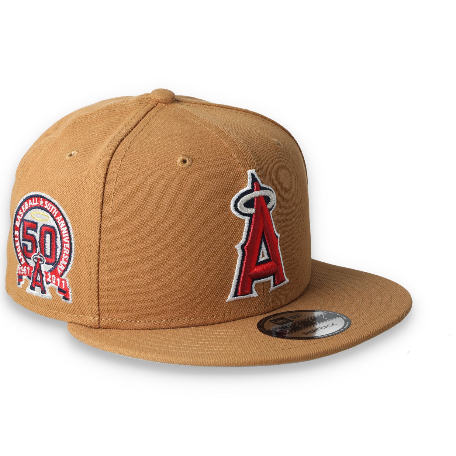New Era Los Angeles Angels Color Pack 9FIFTY Snapback Hat-Light Bronze
