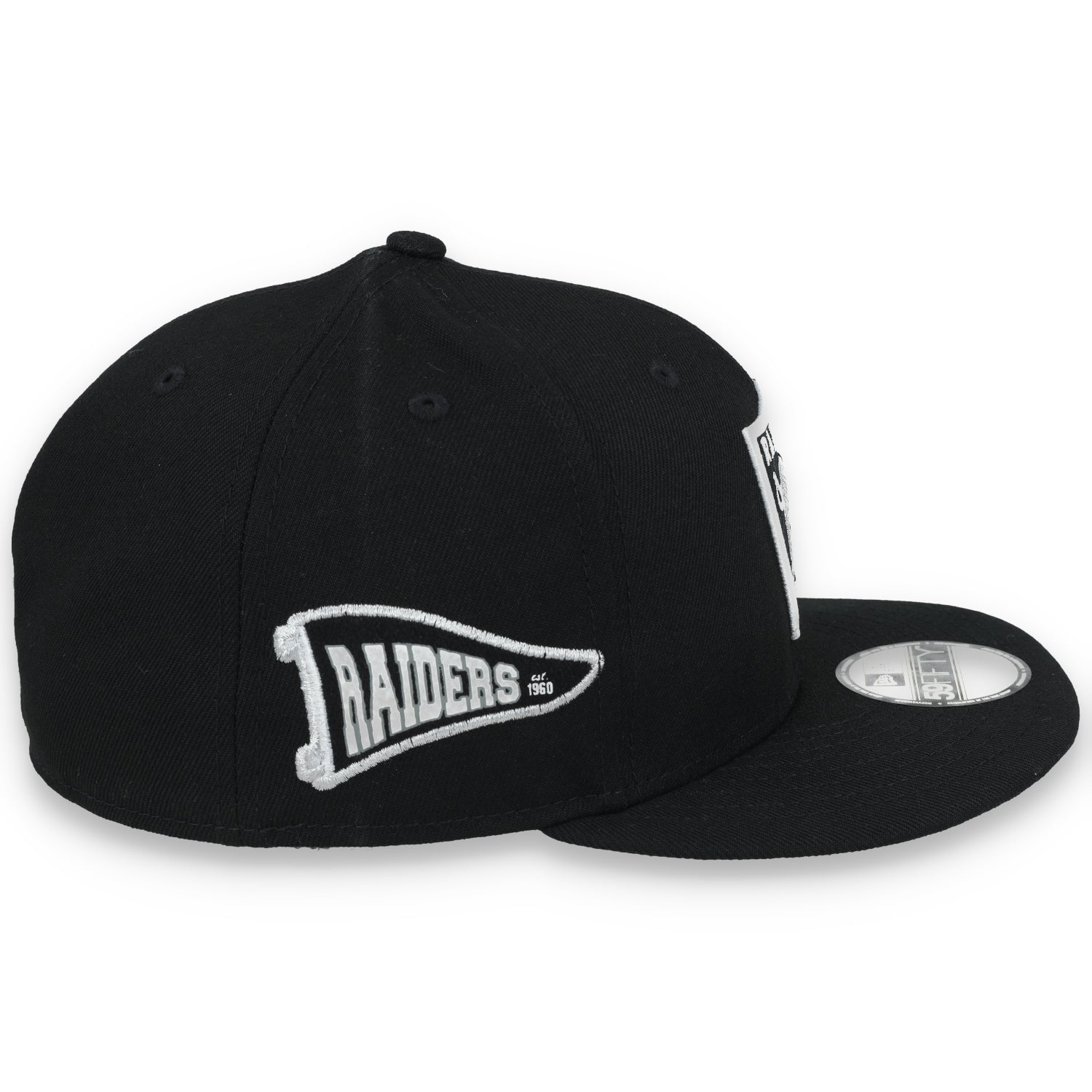 New Era Las Vegas Raiders Pennant Side Patch 59FIFTY Fitted Hat