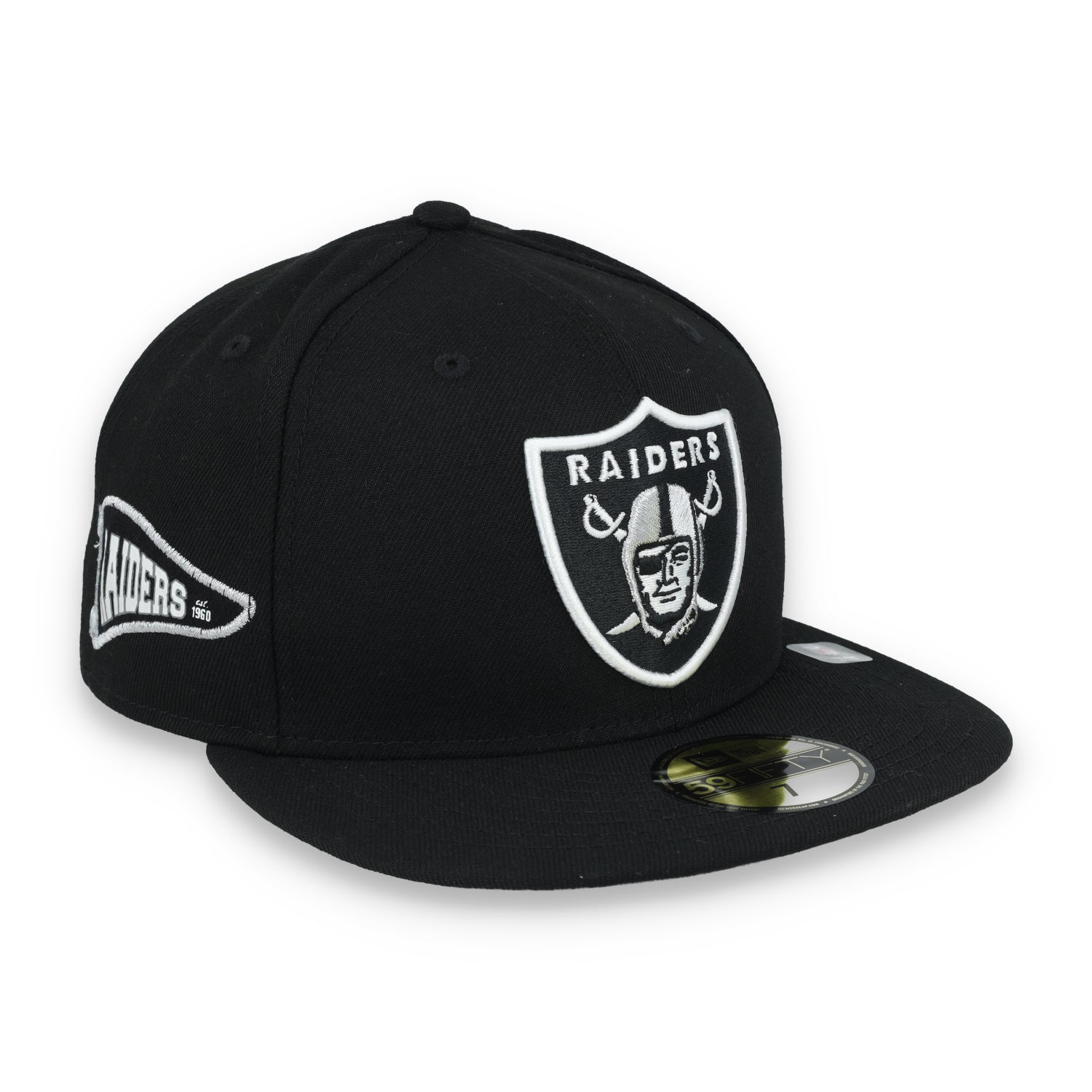 New Era Las Vegas Raiders Pennant Side Patch 59FIFTY Fitted Hat