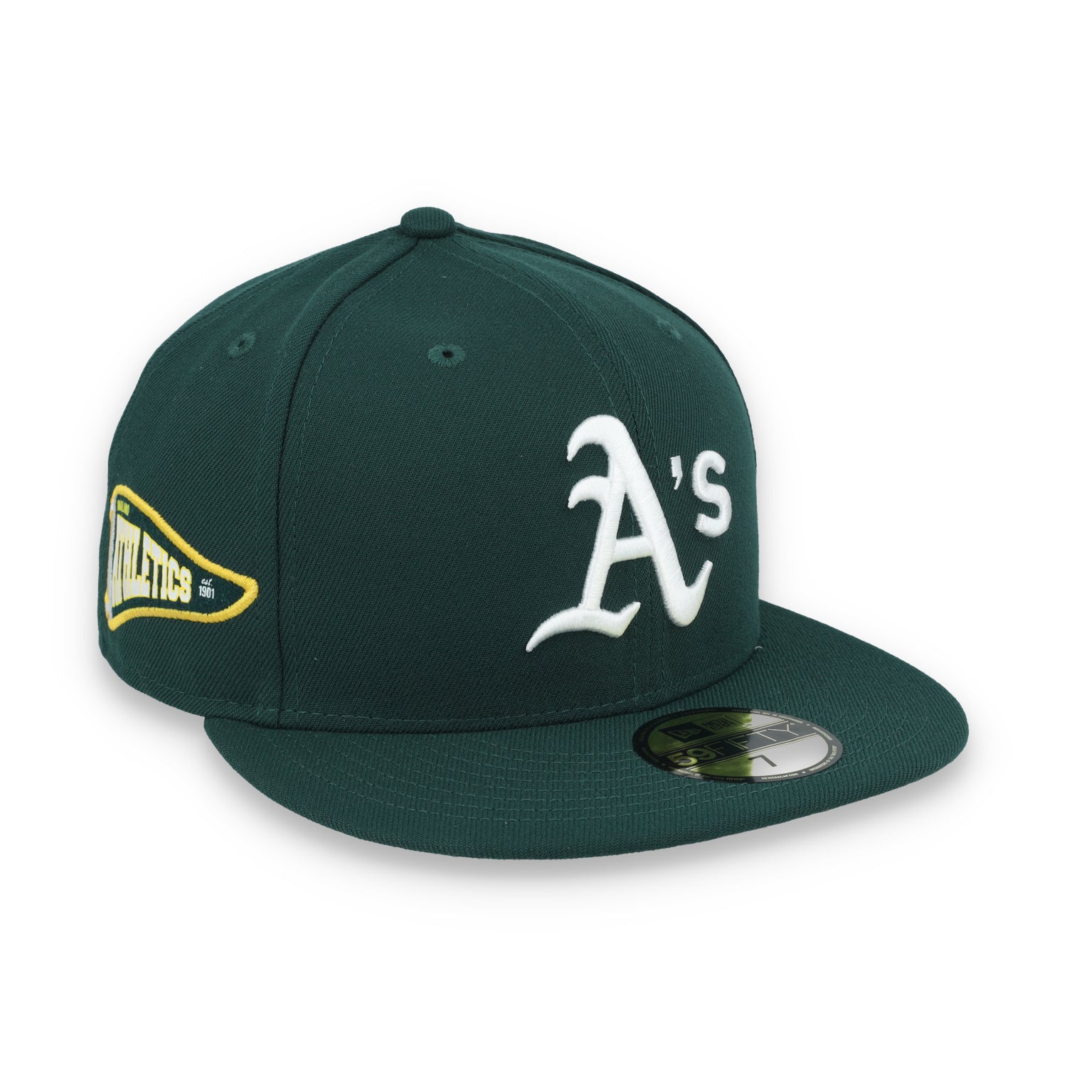 New Era Oakland Athletics Pennant Side Patch 59FIFTY Fitted Hat