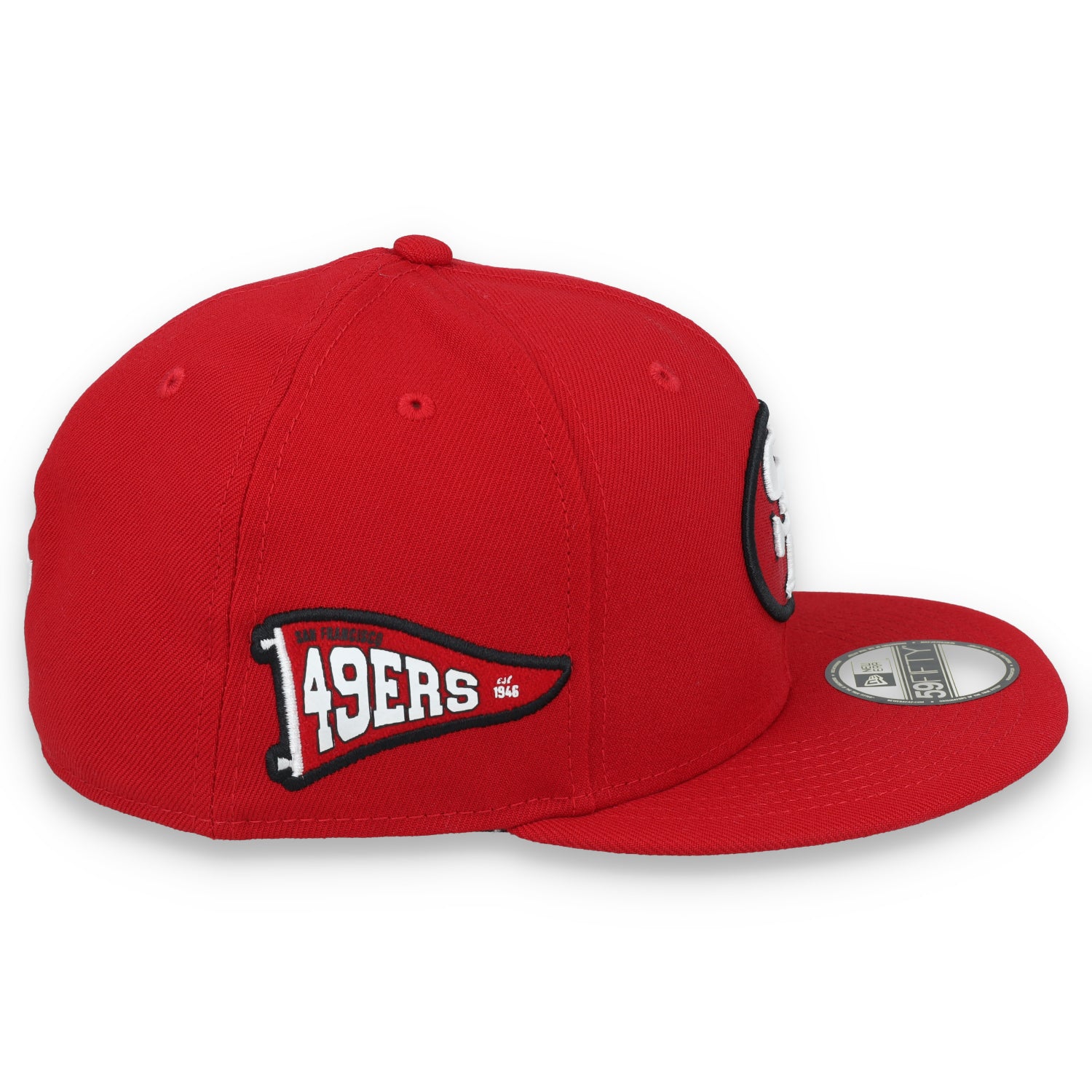 New Era San Francisco 49ers Pennant Side Patch 59FIFTY Fitted Hat