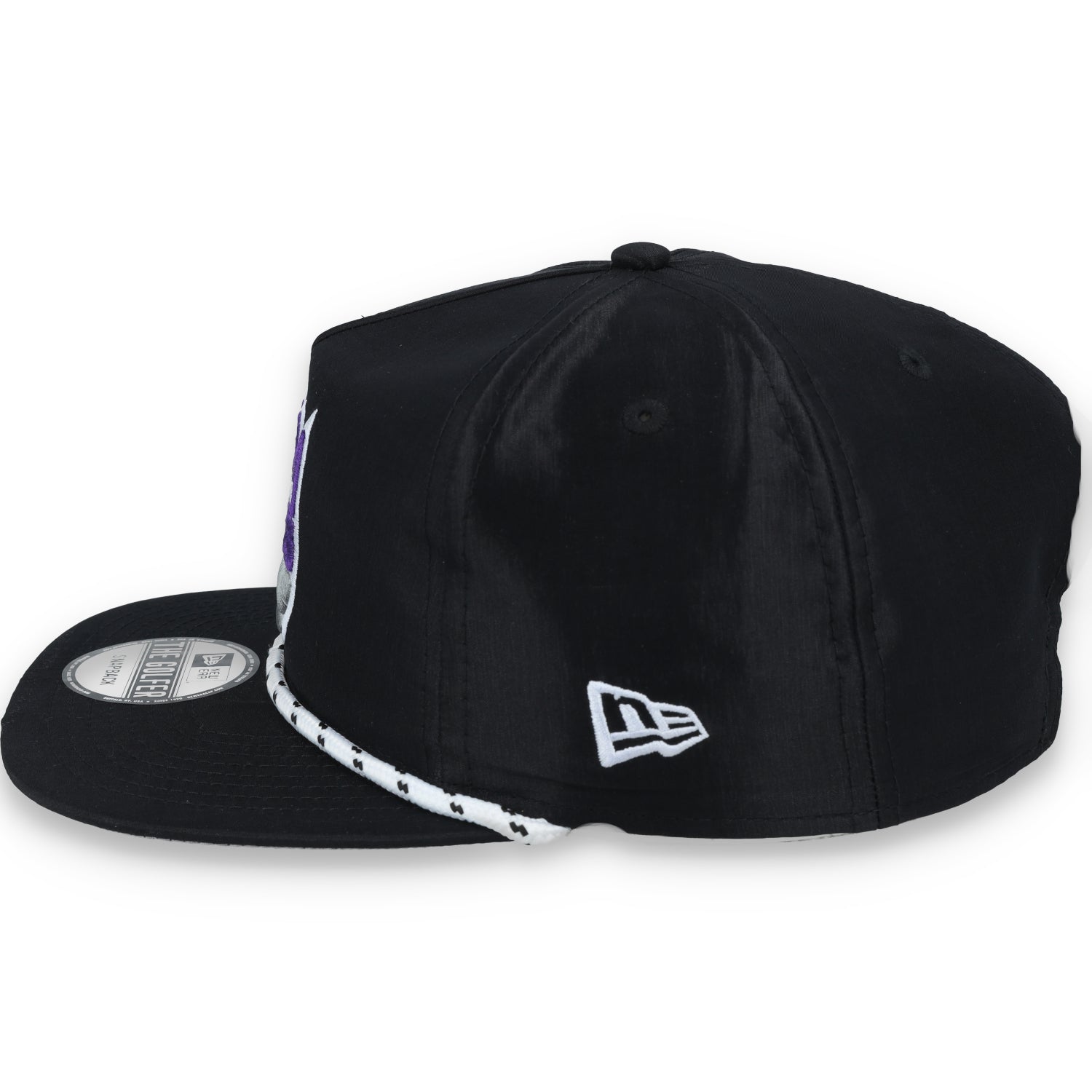 New Era Sacramento Kings Golfer Team Rope Snapback Hat - Black