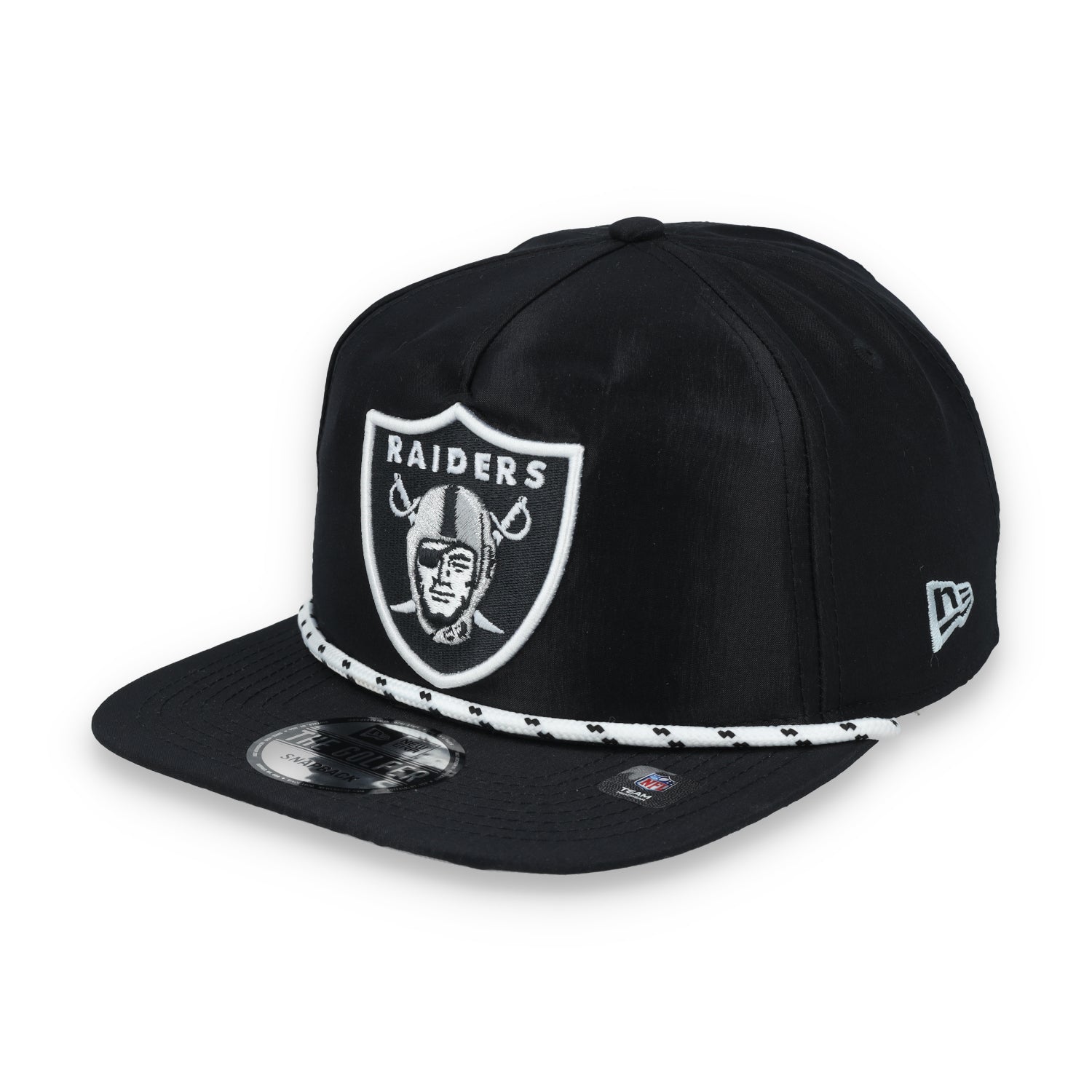 New Era Las Vegas Raiders Golfer Team Rope Snapback Hat - Black