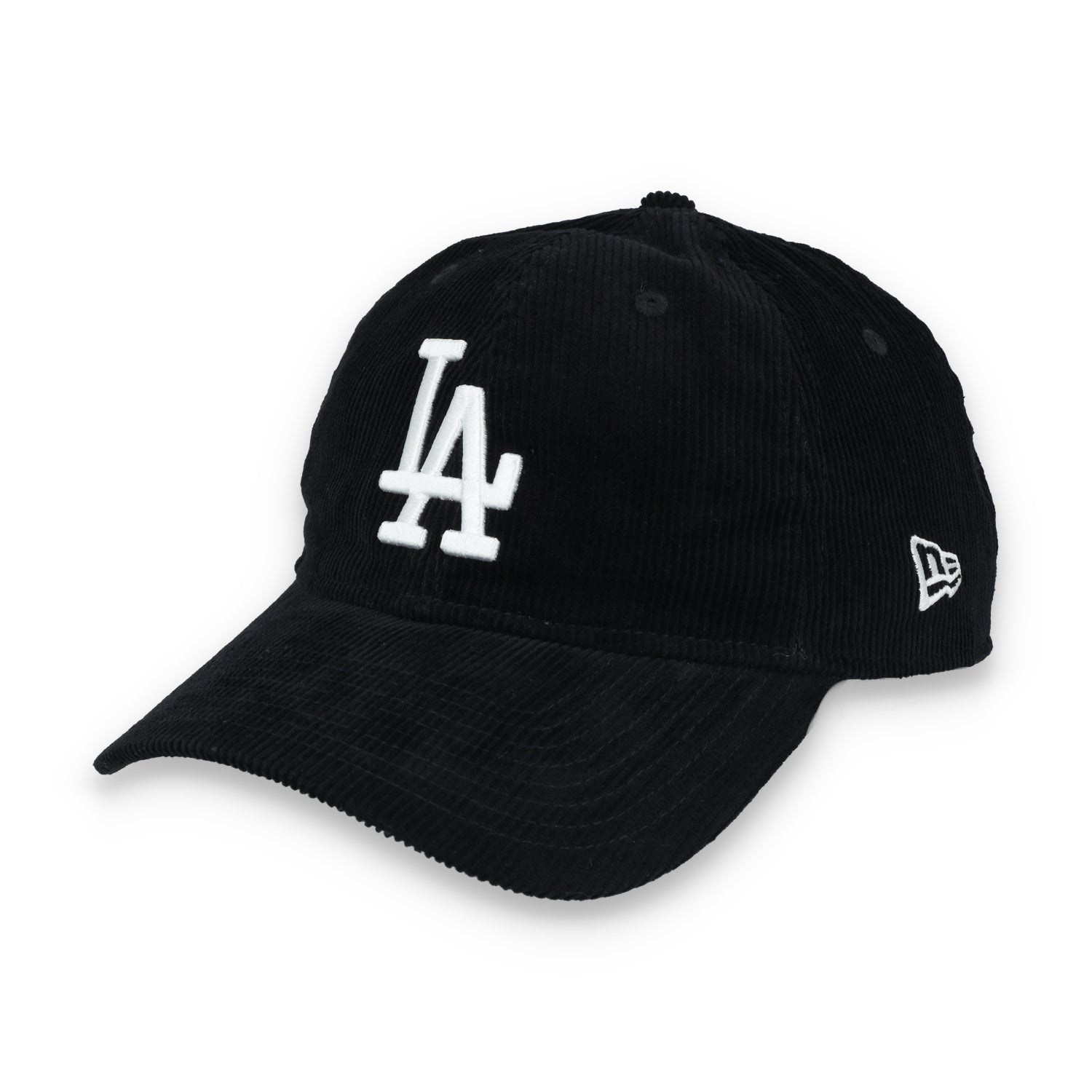 New Era Los Angeles Dodgers Corduroy 9TWENTY Adjustable Hat-Black/White