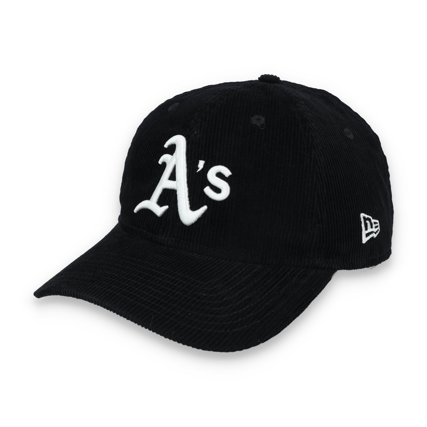 New Era Oakland Athletics Corduroy 9TWENTY Adjustable Hat-Black/White