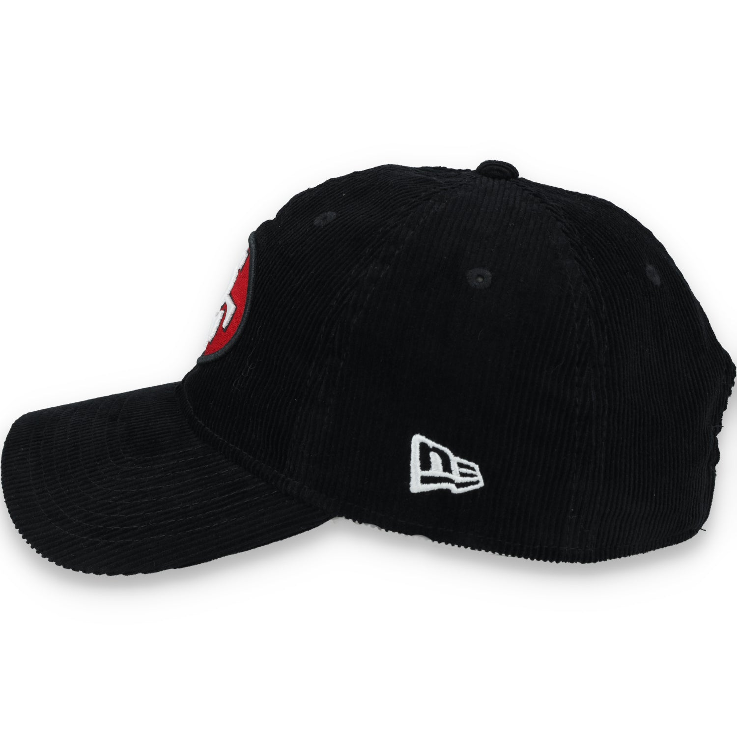 New Era San Francisco 49ers Corduroy 9TWENTY Adjustable Hat-Black/Red