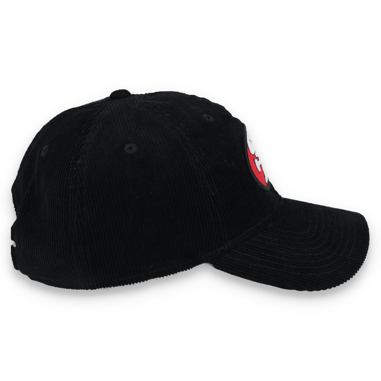 New Era San Francisco 49ers Corduroy 9TWENTY Adjustable Hat-Black/Red