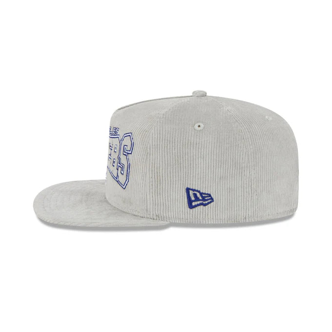 New Era Los Angeles Dodgers Corduroy Gray Cord Golfer Snapback Hat