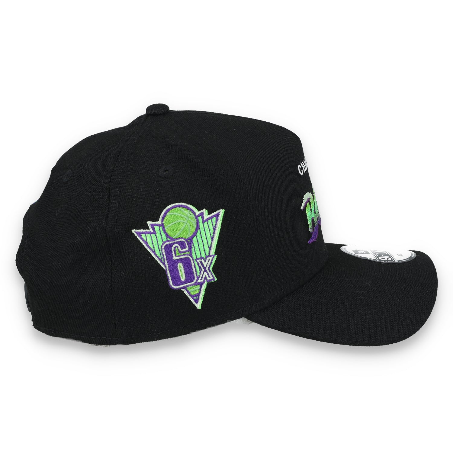 New Era Chicago Bulls 6X A-Frame 9FORTY Adjustable Snapback Hat-Black